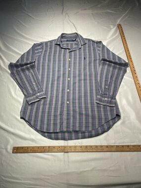 Ralph Lauren Green & Purple Plaid Button-Down Shirt - Men